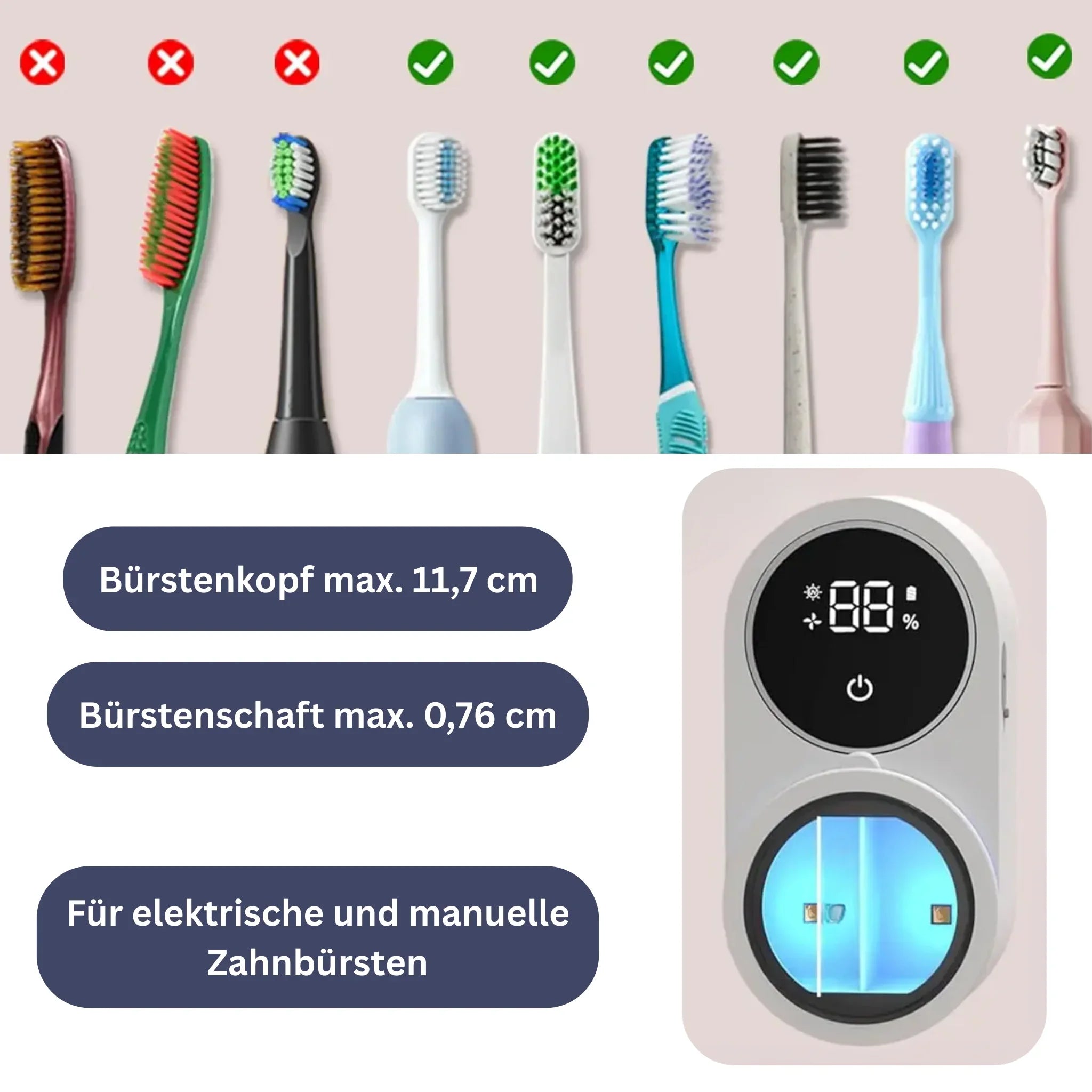 Smart Toothbrush Holder with Cleaning Function