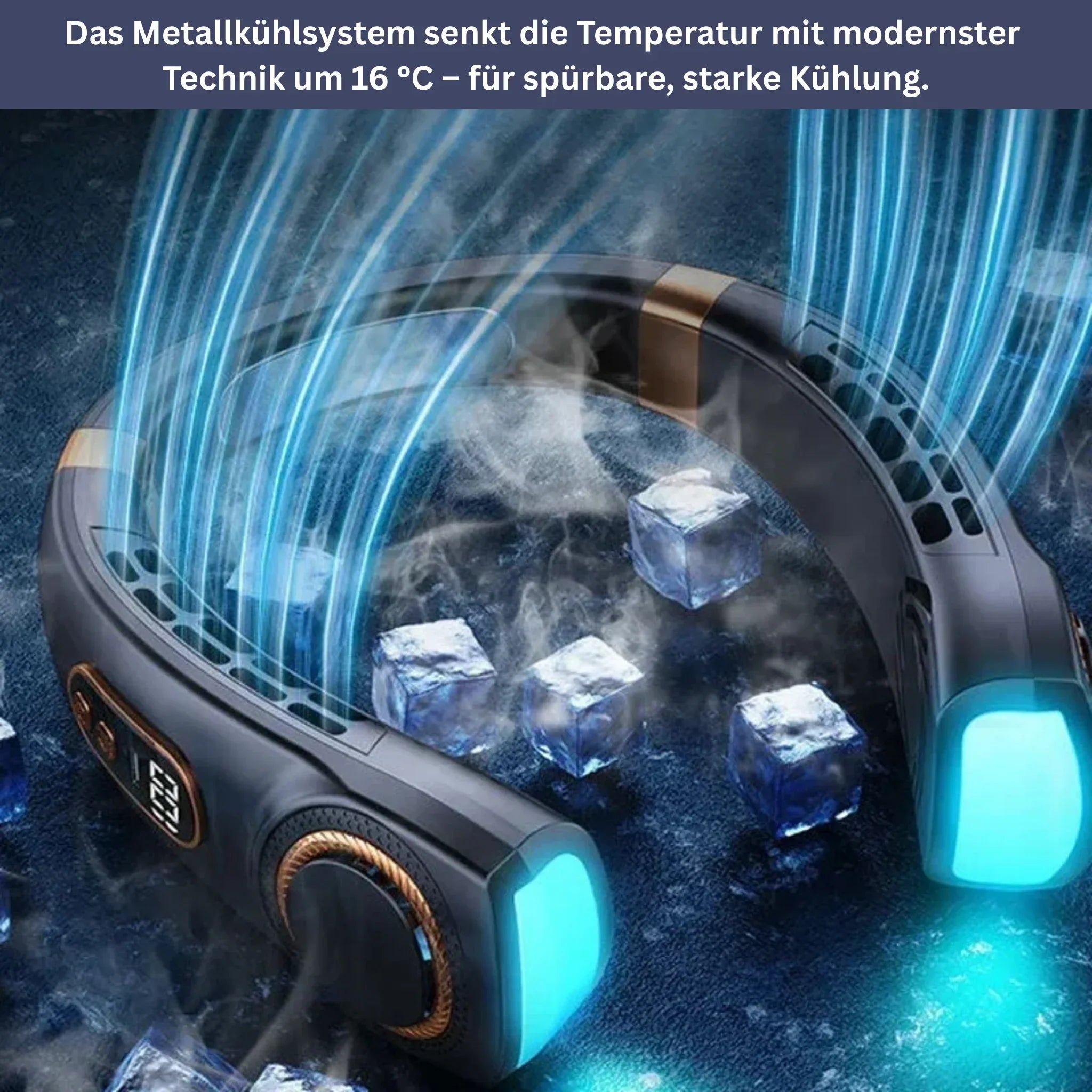 Portable Neck Fan with LED Cool Plates