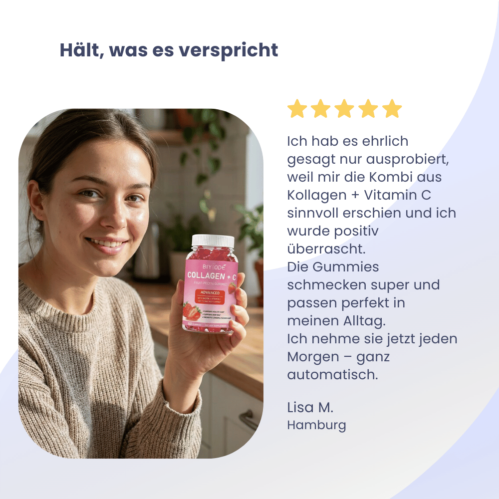 Collagen + Vitamin C Gummies for Skin, Hair & Nails
